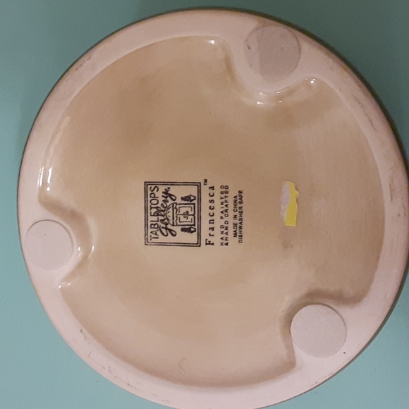 Vintage Tabletop Gallery Francesca Pottery Coasters set/Holder Fruit Handpainted - Picture 8 of 16